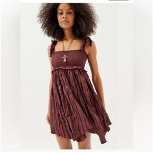 New without tags Urban Outfitters Axel Smocked Mini Dress